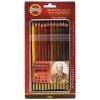 Koh-ı Noor Set Aquarel Pencils Kahverenk Line 3722 12
