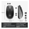 Logitech 910-005909 M191 Mavi Büyük Boy Kablosuz Mouse Optik 1000 Dpı Buton