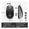 Logitech 910-005909 M191 Mavi Büyük Boy Kablosuz Mouse Optik 1000 Dpı Buton