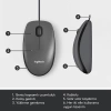 LOGITECH 910-006652, M100 Siyah, USB Kablolu, 1000dpi, Optik, 3 Tuşlu, Mouse