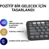 LOGITECH K380S, Pebble Keys 2,  Siyah, 920-011859, Bluetooth, Türkçe, Q, Multimedya, Mini Klavye