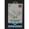 Megatech T05m45-t Beyaz 45w Pd-usb Araç Çakmaklık Şarj Başlığı Hızlı Şarj(type-c To Type-c Kablo)