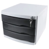 Ops Evrak Rafı Çekmeceli Plastik Kilitli 3 Lü Siyah Cmc 203