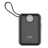 S-link G450 20000mah Pd45w+Qc3.0 Dahili Kablolu Siyah Lcd Taşınabilir Pil Şarj Cihazı Powerbank