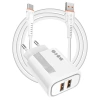 S-link Sl-ec50 (sl-ec50t) 5v 2400ma Type-c Kablolu 2 Usb Çıkışlı Beyaz Ev Şarj Adaptörü