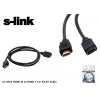 S-link Sl-hf10 Hdmı M To Hdmı F 1 Mt 3d,3v Kablo Hdmı Erkek To Hdmı Dişi Uzatma
