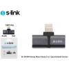 S-link Sl-ta30m Lightning Gümüş Metal Gövde 2 İn 1 Şarj+kulaklık Çevirici