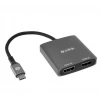 S-link Swv-usbc026 4k@30hz Gri Metal Type-c To 2 Port Hdmı Adaptör