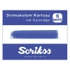 Scrikss Dolma Kalem Kartuşu 6 Lı Mavi
