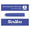 Scrikss Dolma Kalem Kartuşu 6 LI Mavi
