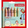 Stabilo Woody 3in1 Pastel 6 Lı+kalemtırş