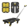 Stanley Pc532b 137kg 62x45cm Dört Tekerli Çekme Kollu Yük Ve Paket Taşıma Arabası + Ft505 Çok Amaçlı Taşıma Sepeti