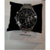 Swiss Plus Man Watch Basic Seri Model-7 St3504ags Lüx Black-silver