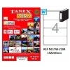 Tanex Laser Etiket 100 Yp 192x59 Laser-copy-ınkjet Tw-2104