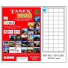 Tanex Laser Etiket 100 YP 40x24 MM Laser-Copy-Inkjet TW-2260