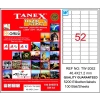 Tanex Laser Etiket 100 YP 46.4x21.2 Laser-Copy-Inkjet TW-2052