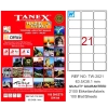 Tanex Laser Etiket 100 YP 63x38 MM Laser-Copy-Inkjet TW-2021