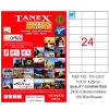Tanex Laser Etiket 100 YP 70x37.125 Laser-Copy-Inkjet TW-2037