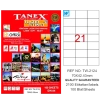 Tanex Laser Etiket 100 YP 70x42.43 Laser-Copy-Inkjet TW-2124