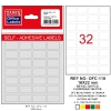 Tanex Ofis Etiketi Poşetli 16x22 MM Beyaz OFC-110