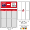 Tanex Ofis Etiketi Poşetli 33x74 MM Beyaz OFC-119
