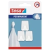 Tesa Permanent Askı Plastik Küçük Dikd. Beyaz 3adt 66606