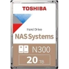 Toshıba N300, Hdwg62auzsva, 3.5", 20tb, 512mb 7200 Rpm, Sata3, 7/24 Nas, Server, Hdd