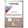 Toshıba N300, Mn10ada600s, 3.5", 6tb, 512mb 7200 Rpm, Sata3, 7/24 Nas, Server, Hdd