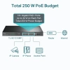 TP-LINK SG1218MP, 16 Port, Gigabit, PoE 250W, 2 Port Gigabit Combo SFP, Rackmount, Yönetilemez, Switch