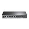 TP-LINK TL-SL1311MP, 8 Port, Megabit, PoE 124W, 2 Port Gigabit Lan, 1 Port GigaBit SFP, Yönetilemez, Masaüstü, Switch