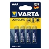 Varta Alkalin İnce Kalem Pil (aaa) Long Life Extra 4 Lü