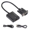 Vcom Cg597 Vga Erkek To Hdmi Dişi+aux Siyah Dönüştürücü
