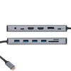Vcom Cu4706 Type-c To Hdmı-2+dp+usb3.0-3+type C+usb2.0+rj45+sd2.0+tf2.0+pd+dc 3.5mm 13 İn 1 Çevirici