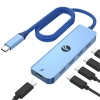 Vcom Cue11s Type-c To 4-usb-c (10gbps)+pd 3.0 100w Mavi Çoklayıcı