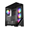 VENTO VG4202FL Mid Tower, 750W 80+ Siyah, Temperli Cam, RGB, ATX GAMING KASA
