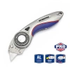 Workpro Wp211013 Ağır Hizmet Alüminyum Gövde Açı Ayarlı Katlanır Rötuş Maket Bıçağı + 5 Adet Yedek Bıçak