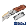 Workpro Wp211014 Ağır Hizmet Paslanmaz Çelik/ahşap Gövde Katlanır Rötuş Maket Bıçağı + 10 Adet Yedek Bıçak