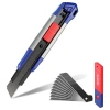 Workpro Wp212022 18mm Ağır Hizmet Alüminyum Kasa Maket Bıçağı + 10 Adet Yedek Bıçak