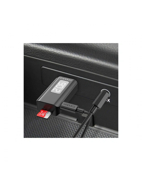 Earldom BR17 BT 5.3 SD Kart ve Aux Çıkışlı Arama Destekli Dijital Ekranlı 2in1 USB FM Transmitter - Siyah