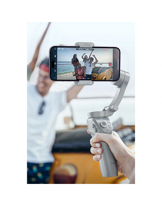 Hoco. K24 360 Derece Otomatik Yüz Takipli Tripodlu Akıllı Selfie Gimbal - Gri