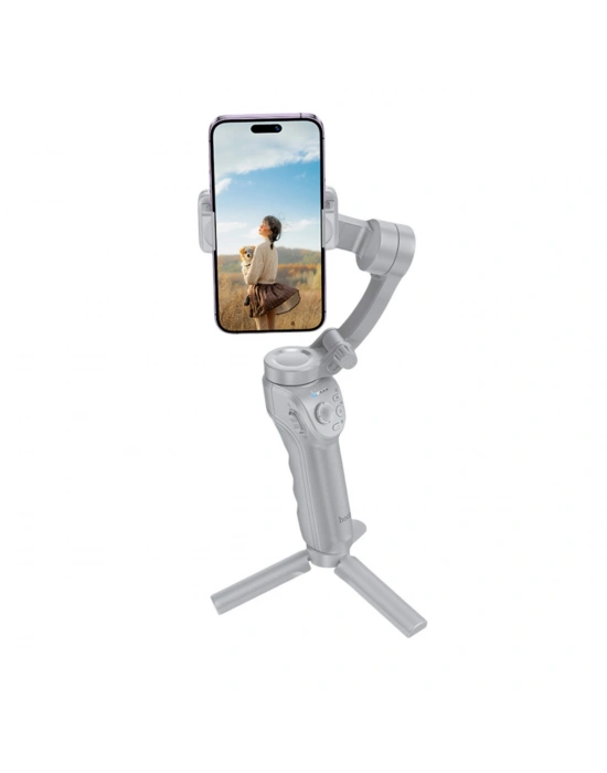 Hoco. K24 360 Derece Otomatik Yüz Takipli Tripodlu Akıllı Selfie Gimbal - Gri