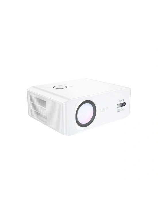 Hoco. DT3 Smart Elektrik Otomatik Odaklanma Özellikli 1080P Android Wifi Kablolu Projeksiyon Cihazı - Beyaz