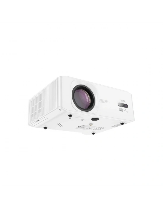 Hoco. DT3 Smart Elektrik Otomatik Odaklanma Özellikli 1080P Android Wifi Kablolu Projeksiyon Cihazı - Beyaz