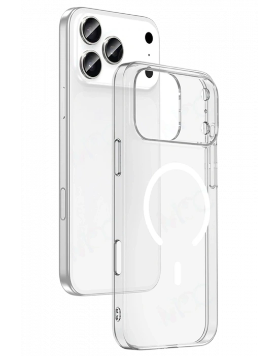 Newface Apple iPhone 17 Pro Combo Sert Şeffaf Magsafe Kapak - Şeffaf