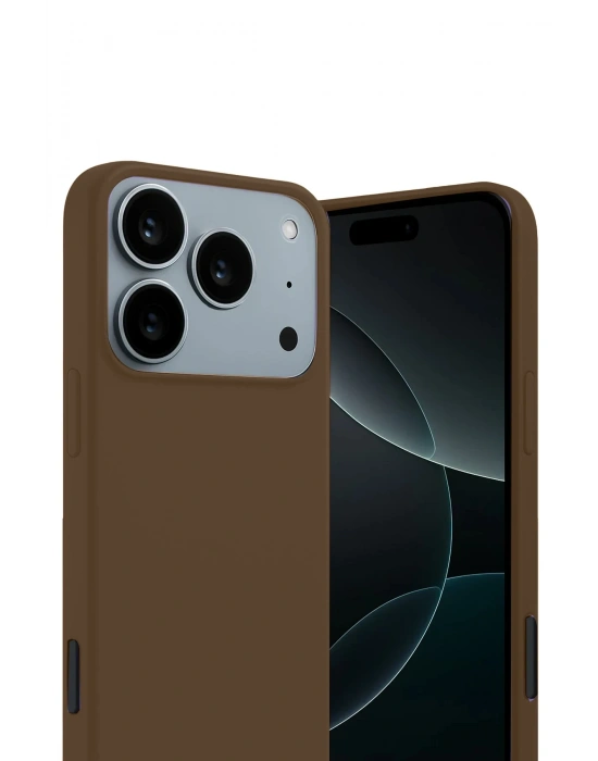 Newface Apple iPhone 17 Pro First Silikon - Kahverengi