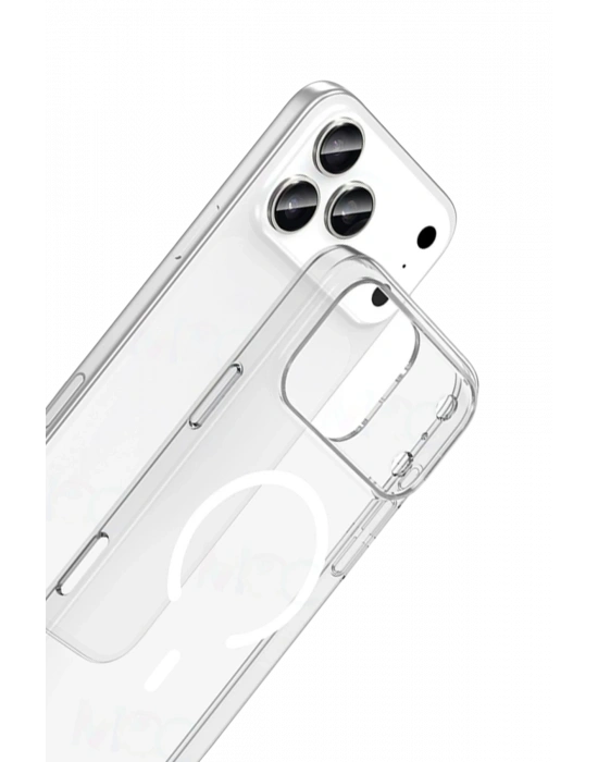 Newface Apple iPhone 17 Pro Max Combo Sert Şeffaf Magsafe Kapak - Şeffaf