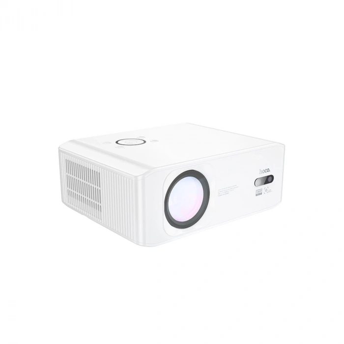 Hoco. DT3 Smart Elektrik Otomatik Odaklanma Özellikli 1080P Android Wifi Kablolu Projeksiyon Cihazı - Beyaz