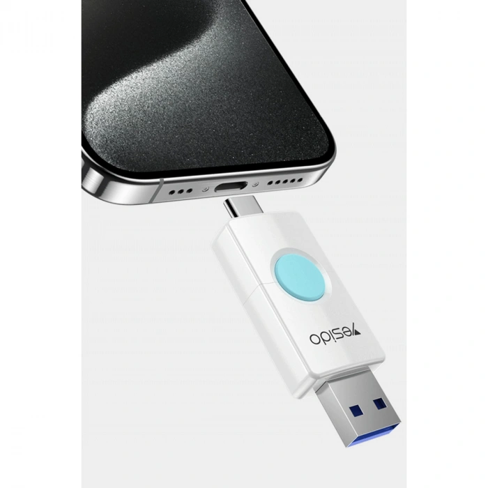 Yesido CG10 5in1 12W Şarj Aleti Kablo Powerbank Flash Bellek Airpods Set - Beyaz