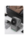 Earldom WC65 3in1 15W Telefon 2.5W Saat ve 5W Airpods İçin Kablosuz Şarj Standı - Gri