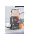 Earldom WC65 3in1 15W Telefon 2.5W Saat ve 5W Airpods İçin Kablosuz Şarj Standı - Gri